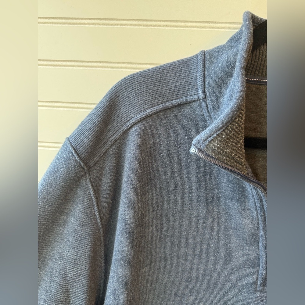 Men’s Arrow blue pullover 1/4 zip sweatshirt, size XL - Picture 4 of 6